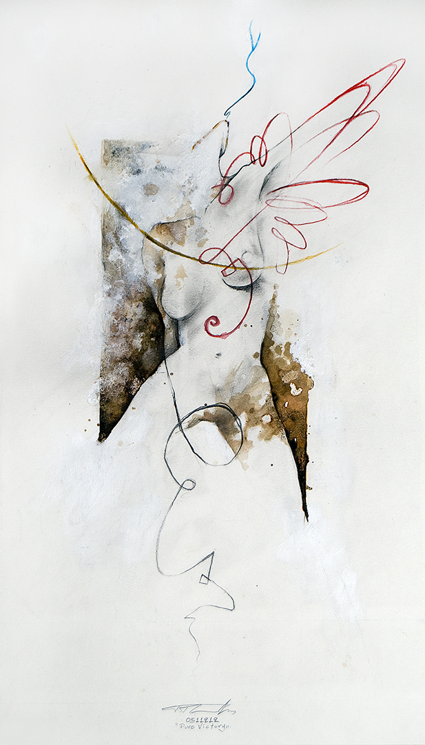 Pencil, acrylic, ink and color pencil on paper, 50cm.X29cm., 2012Copyright © reserved